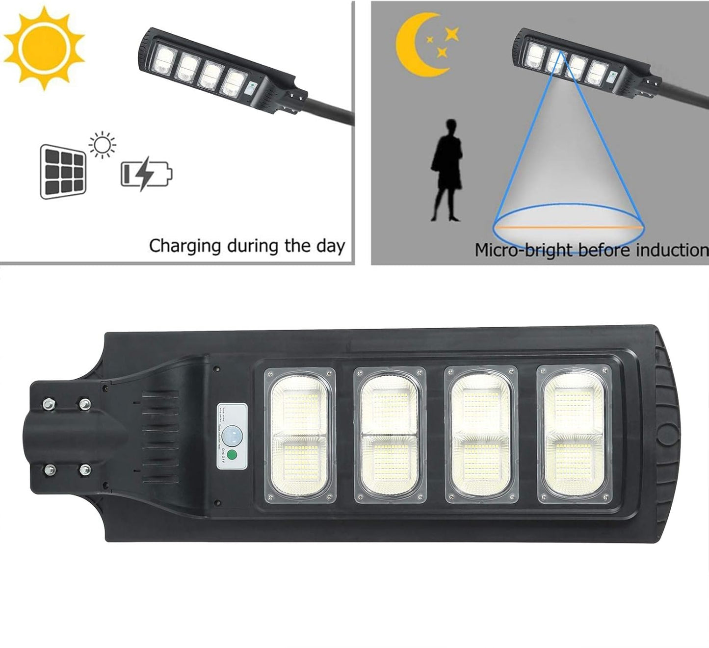MTY 200W Solar Street Light 560 LED IP65 Waterproof with Remote