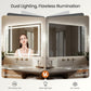 MHome 60 × 80 cm Frameless LED Bathroom Mirror with Lights