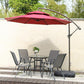 MHome Aluminium Cantilever Patio Umbrella With Base 3M– Outdoor Shade