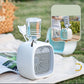 Mini Portable AC Unit with Water Bottle, Hot Summer Mini Rechargeable Evaporative Air Cooler In, 3 Speed USB Personal Air Conditioning Fan and Humidifier