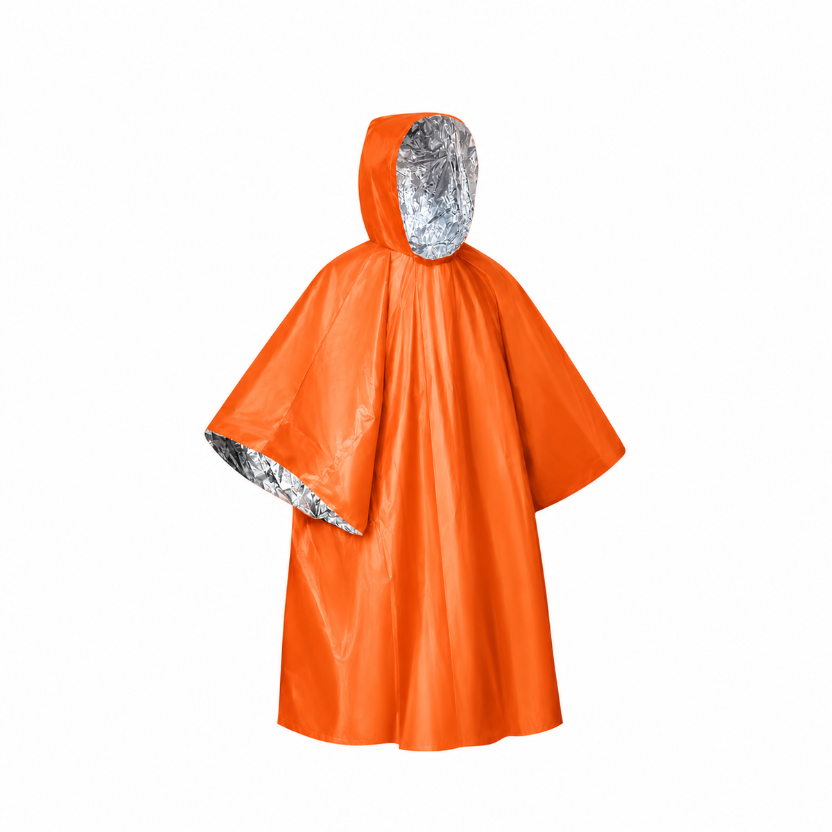 Outdoor Emergency Raincoat, Reversible Dual-Sided Thermal Poncho