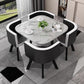 Modern Marble Top (MDF) Dining Table and Chairs Set 5pc