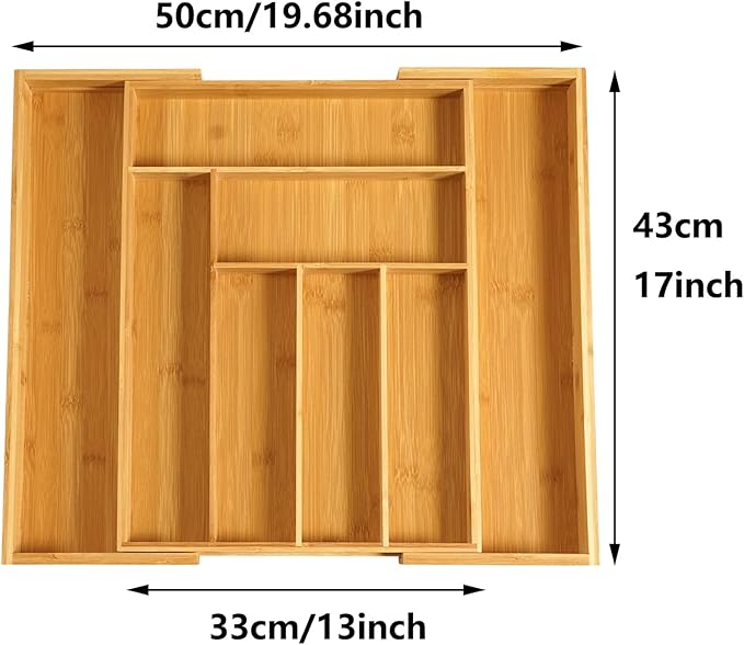 Bamboo Kitchen Drawer Organizer