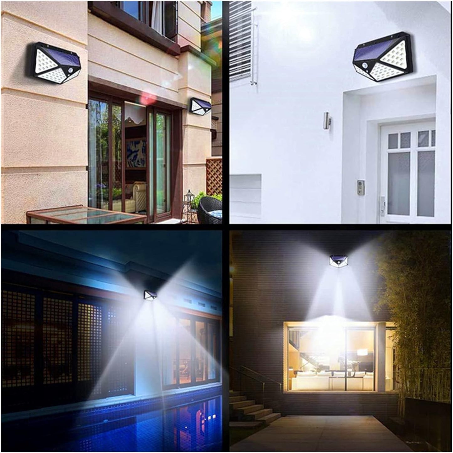 100 LED Solar Motion Sensor Wall Light – Outdoor Waterproof PIR Lamp with 3 Modes, 600LM Brightness