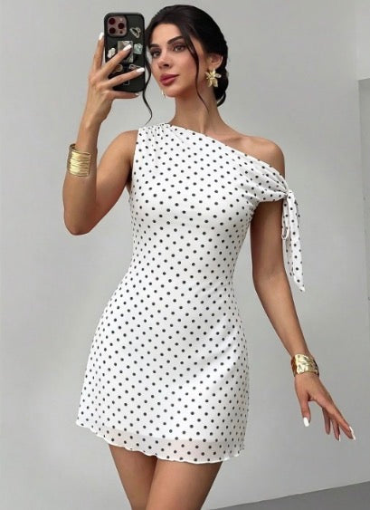 Ladies Sexy Off Shoulder Mini Summer Dress-Various Colours