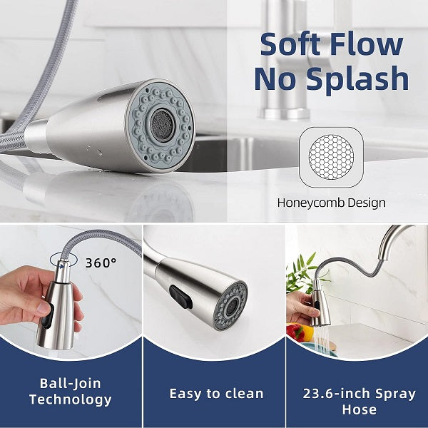 Kitchen Pull-out Retractable Rotating Faucet