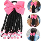Braid Extension with Elastic Bowknot Tie Clip in Braids Hair