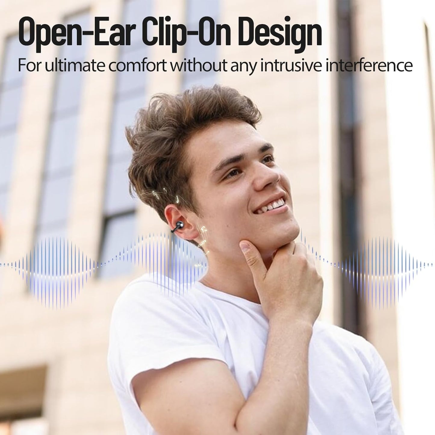 Open-Ear Wireless Earbuds – Bluetooth 5.4, ENC Noise Cancelling Mic, 40H Battery