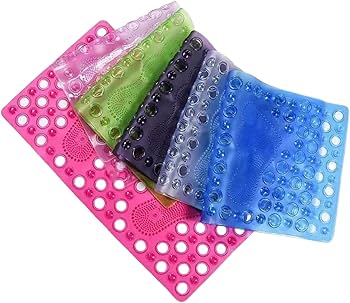 Multicolor Silicone foot bath mat with suction prevent sliding-Each