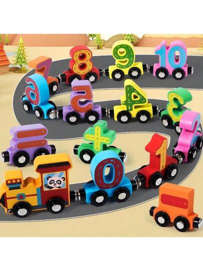 MTech Kids Magnetic Wooden Toy Train Set