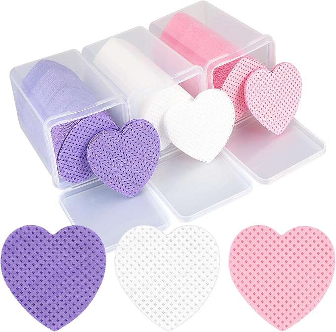 Heart-Shaped Nail Wipes for Ggel Nails Lint Free Suitable for Nail Cleaning and Nail Polish Removal