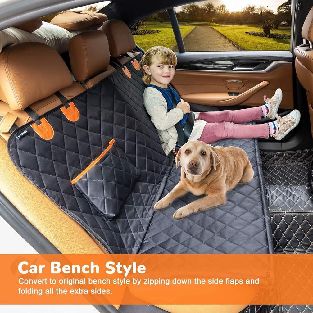 Dog Car Seat Cover for Back Seat & Cargo, Waterproof Hammock