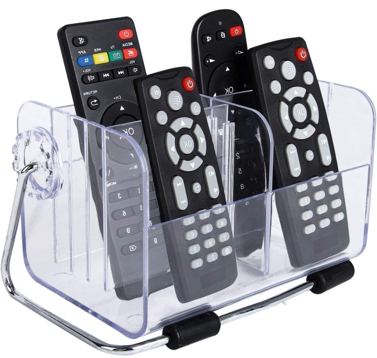 Clear Multifunction Acrylic Home Desk Tv Air-Conditioner Remote Control Storage Transparent Makeup Organizer Box Shelf Bin Pen Stand Mobile Stand Key Holder Eye Glasses Rack