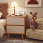 MHome Small Bedside Table / Storage Cabinet – Modern 2-Drawer Nightstand
