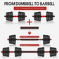 Pro-Sportz 30 kg Adjustable Dumbbell & Barbell Set: Home Gym Combo with Connecting Rod and Non-Slip Handles