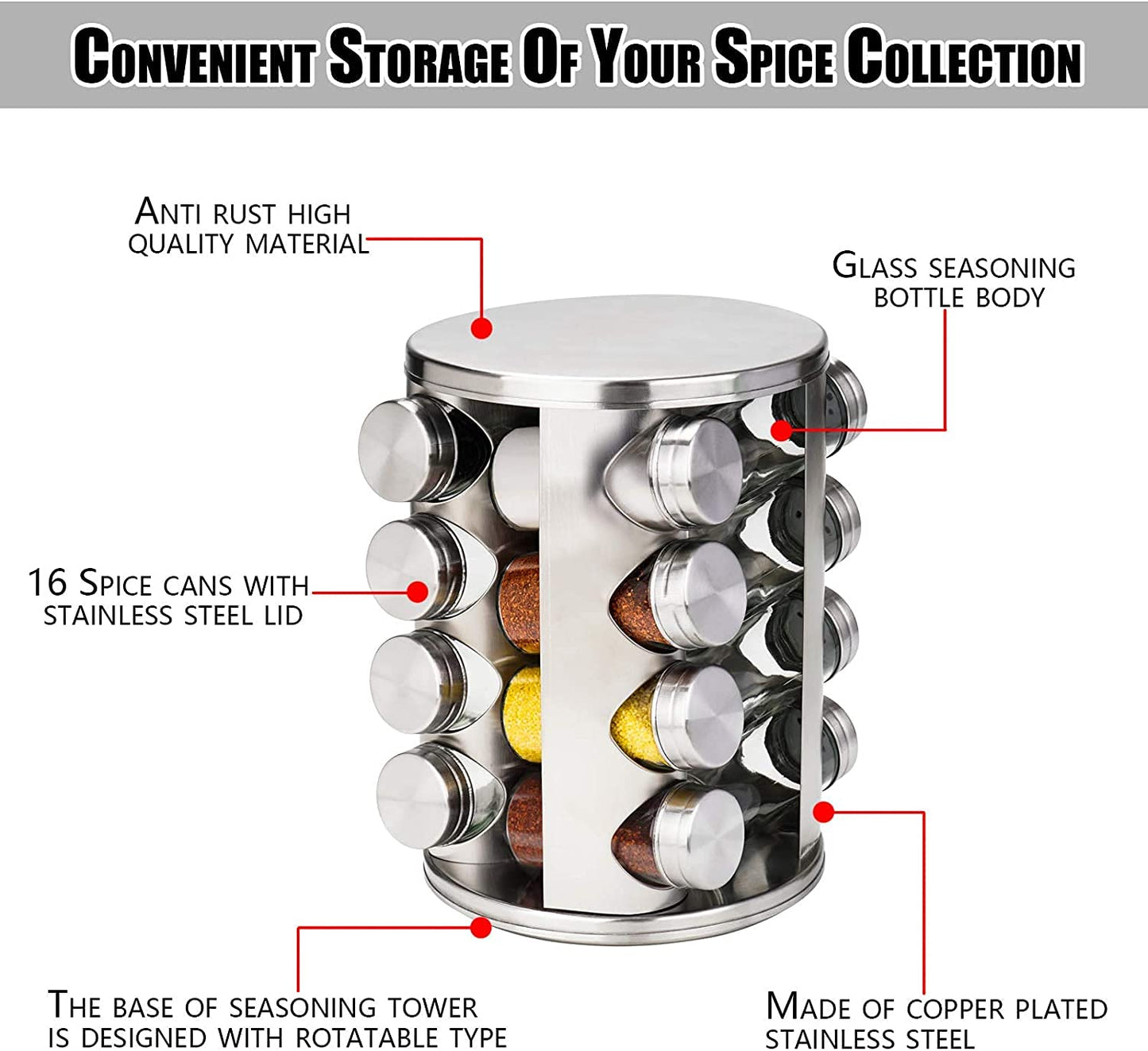 16 Jar - Revolving Spice Tower