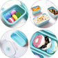 MHome 4pc Foldable Lunch Box, Silicone,With Sealed Lid And Ventilation Valve, Leak-Proof And Easy To Clean