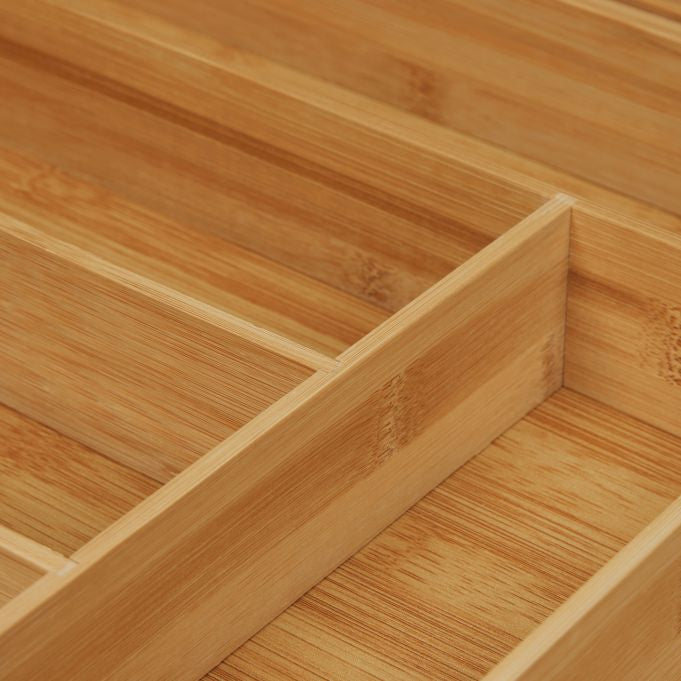 MHome Expandable Bamboo Drawer Organizer