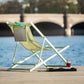 MFurn Folding Beach Chair With Padded Headrest And Storage Pocket