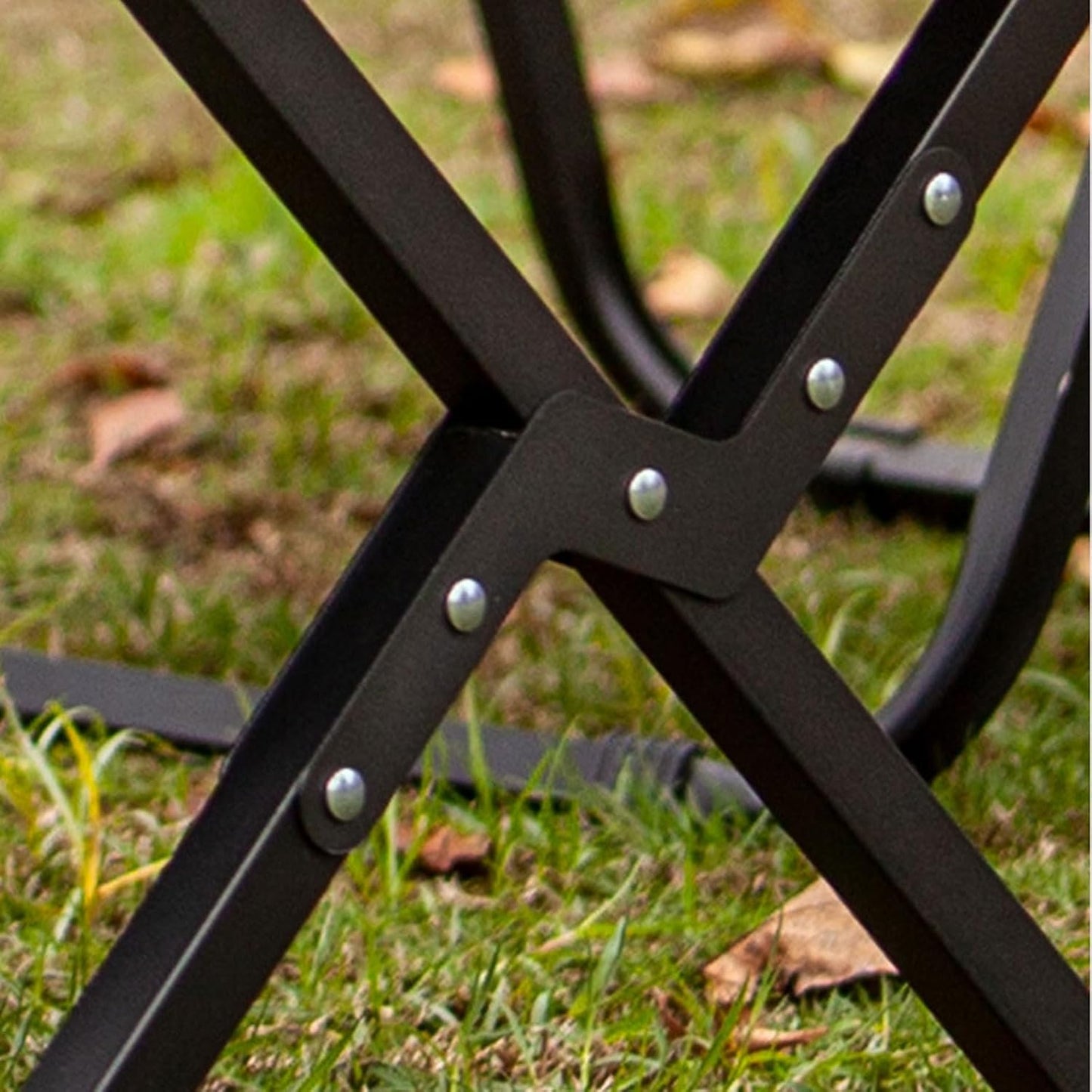 MFurn Black Outdoor Folding Table – Portable Aluminium Camping Table