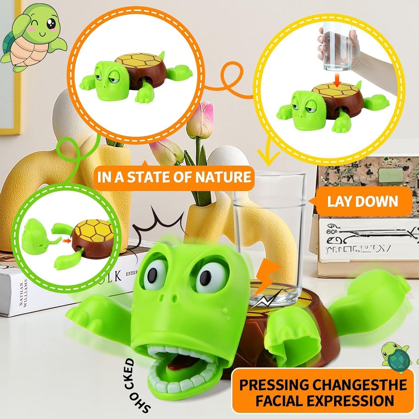 2-in-1 Tortoise Coaster & Phone Stand – Fun Novelty Mug Holder