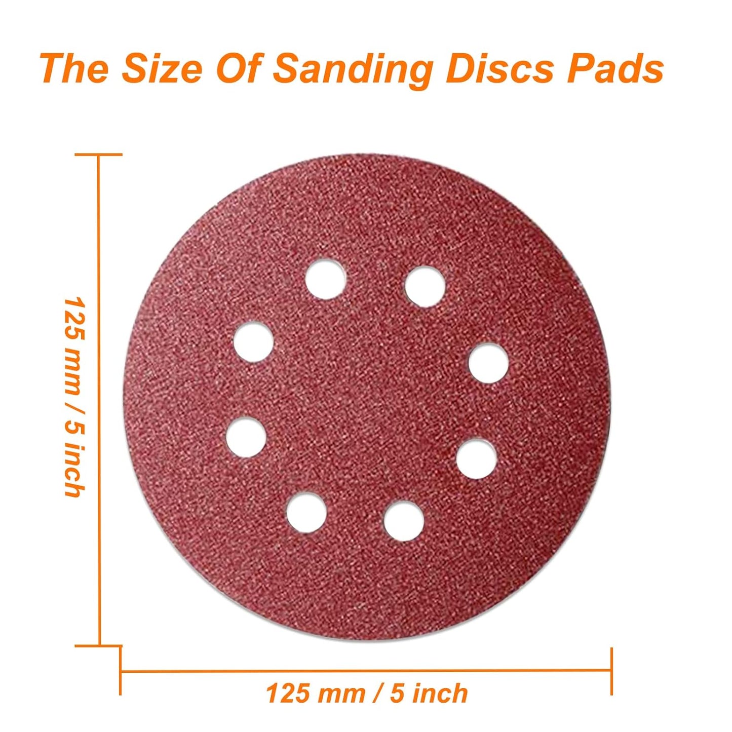 Velcro Sanding Discs With Holes 125mm-each