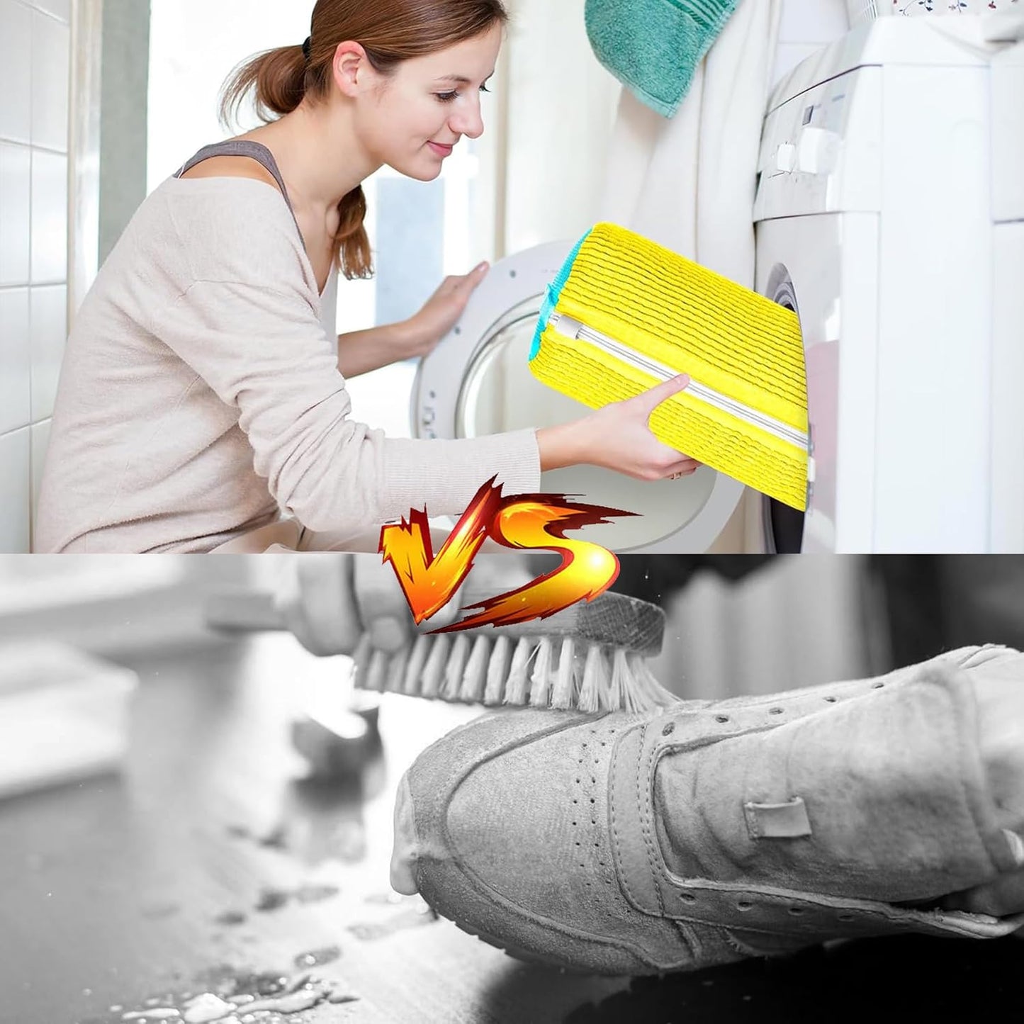 MHome Reusable Shoe Washing Machine Bag – 360° Cleaning, Safe for Washer & Dryer