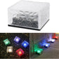 Solar Powered LED Stone Shape Outdoor Garden Ice Cube Brick Lamp