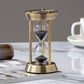 MHome Vintage Three Pillar Mini Hourglass Ornament Timer - Metal Hourglass, Glass Sand Timer