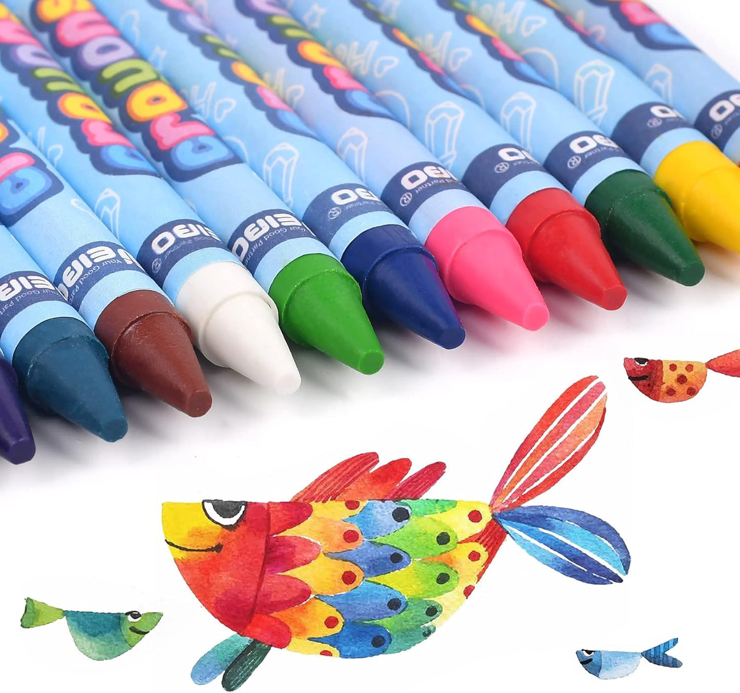 24-Piece Wax Colour Crayons Set – Non-Toxic, Vibrant Colours