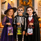 Halloween Paper Gift Treat Bags for Kids, 12 Pack 7 Spooky Designs with Handles