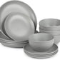 MHome 16-Piece Dinnerware Set – Microwave Safe Stoneware