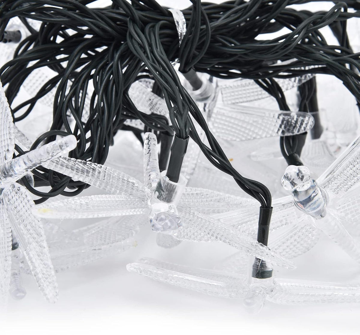 Solar Dragonfly String Lights, 5m with 20 LEDs, Multicolour Outdoor Decoration