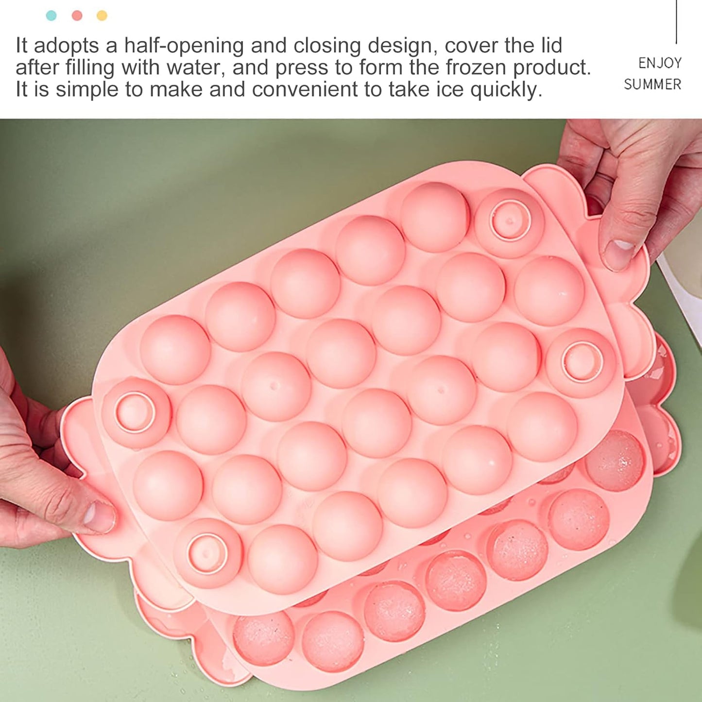 Ice Ball Maker Tray – Round Ice Sphere Mold