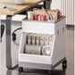 MHome Rolling Utility Cart – Folding Double Layer Mobile Storage Organizer with Wheels