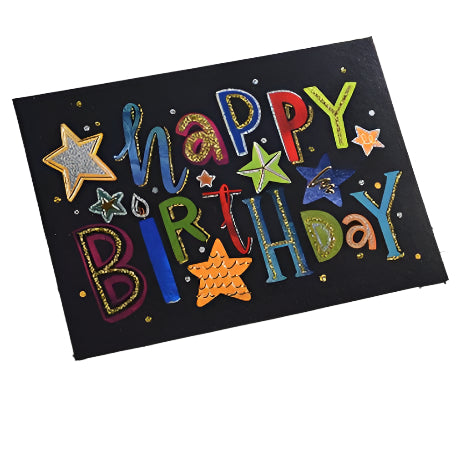 9Pc Glitter Happy Birthday Greeting Cards