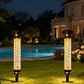 MHome Solar Garden Thermometer Light LED Stake with Remote Control IP65