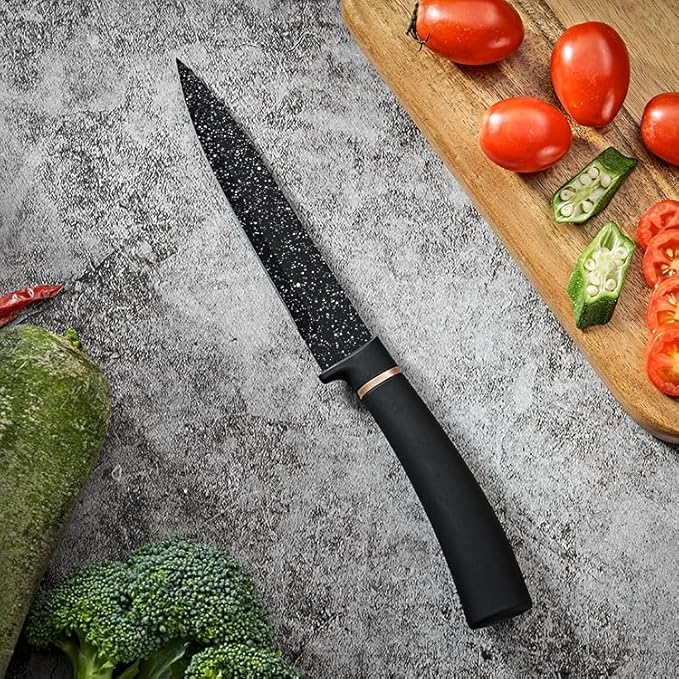 6-Piece Stainless Steel Knife Set With Holder – Chef to Paring