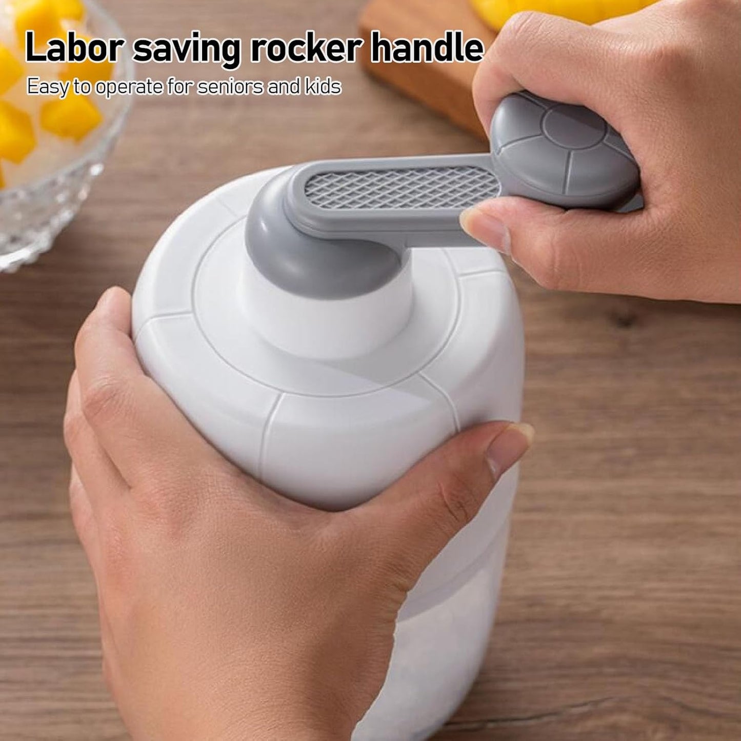 MHome 1L Hand Cranked Ice Crusher Manual Snow Cone Maker For Home & Outdoor