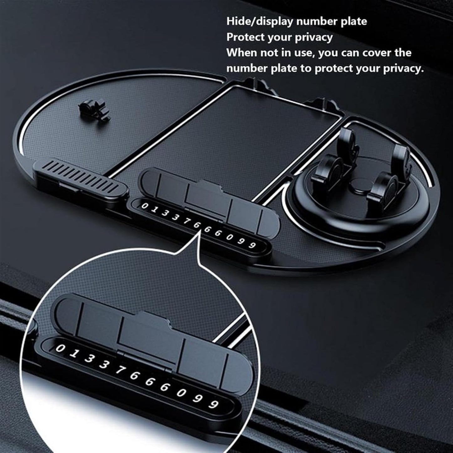 MTech Multifunctional Car Dashboard Anti-Slip Mat – 6-in-1 Non-Slip Phone Holder