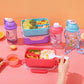 Lunch Box For Kids With Spoon 1 Pc Sipper Bottle Leak Proof Tiffin Box