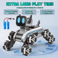 Remote Control Robot Dog Toy with Gesture Control, Lights & Music (8WD)