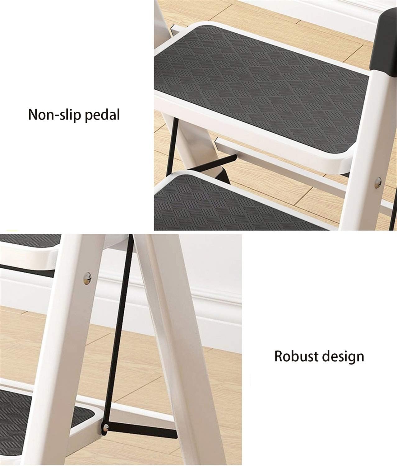 MHome Folding Step Ladder – 2-Tier / 3-Tier / 4-Tier