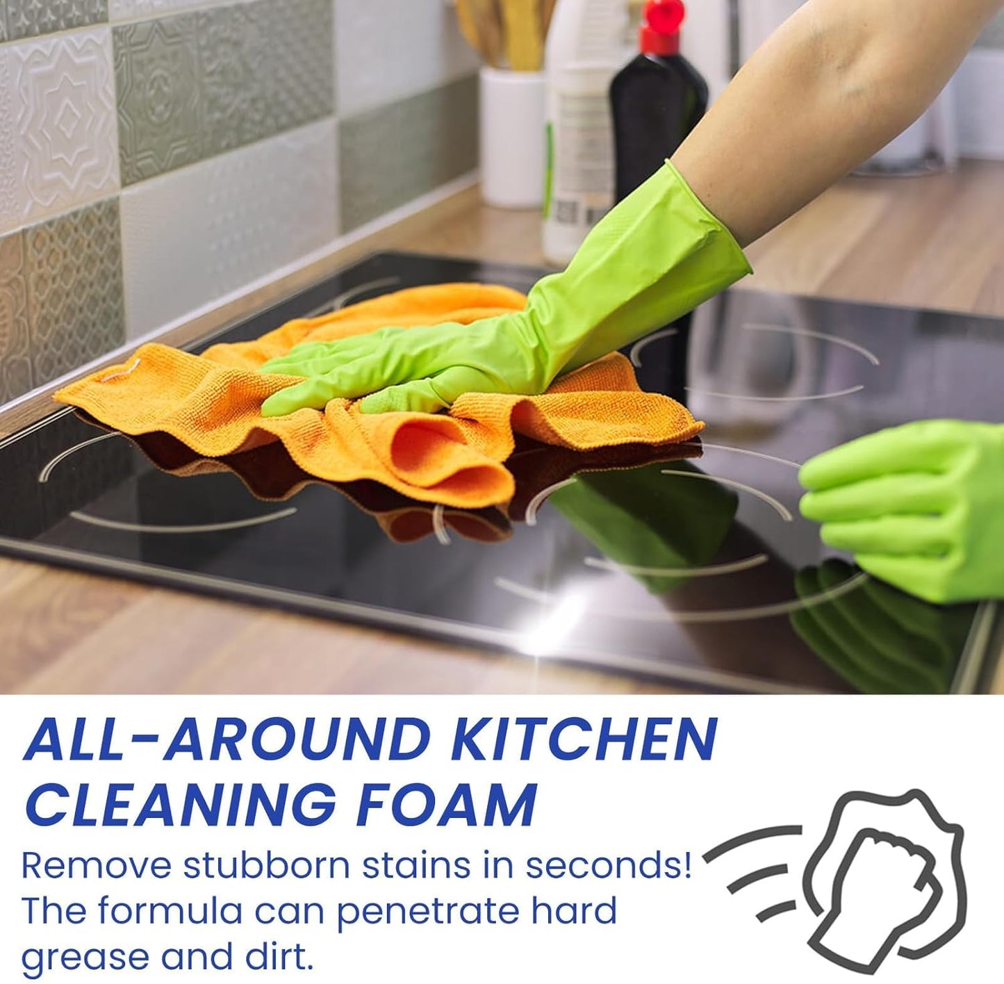 Japanese Kitchen Foam Cleaner Spray – Multi-Purpose Degreaser for Ovens, Hoods & Cookware, 30ml
