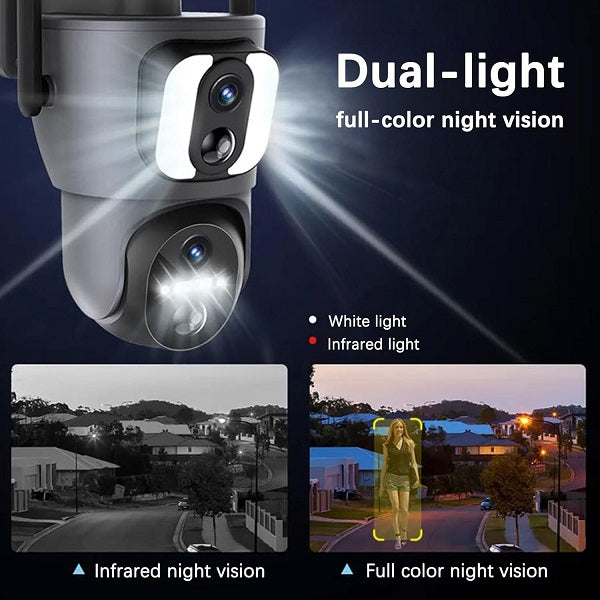 MTech Dual Lens 2MP Solar Security Camera – Full Colour Night Vision & Wi-Fi