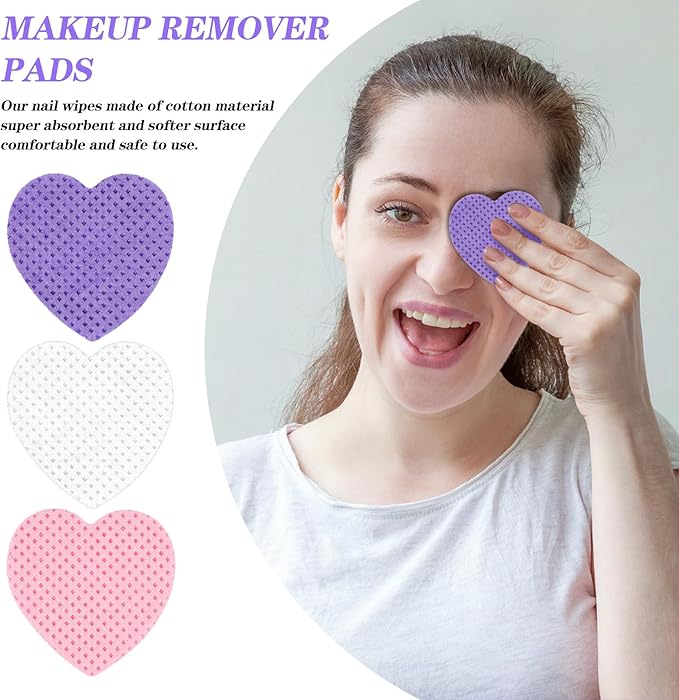 Heart-Shaped Nail Wipes for Ggel Nails Lint Free Suitable for Nail Cleaning and Nail Polish Removal