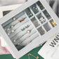 MBEAUTY Velvet Jewelry Organiser Box with Glass Lid & Adjustable Compartments