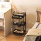 MHome Majestic 3 Or 4-Tier Utility Cart With Drawer – Black Or White