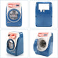 Kids Mini Simulation Washing Machine Toy - Battery Operated Laundry Play Set with Realistic Sounds & Lights