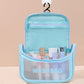 Waterproof PVC Hanging Toiletry Organizer Bag – Travel Cosmetic & Shower Kit with Hook and Handle